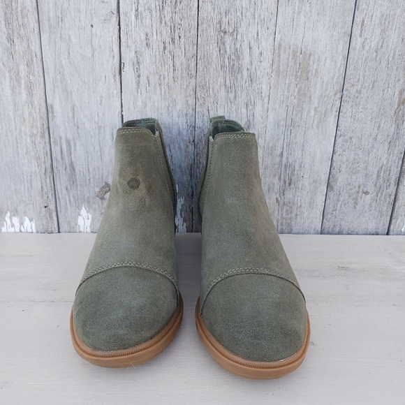 Sorel Evie II Chelsea Green Boots Womens 6.5 Waterproof Shoe Snow Booties Suede - Picture 3 of 11